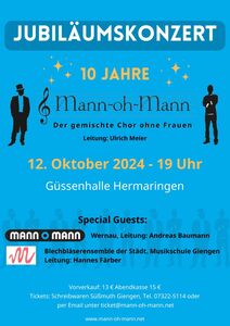 Jubiläumskonzert 10 Jahre „Mann-oh-Mann“